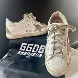 Golden Goose Super-Star Sneakers w/ Metal Stud Lettering